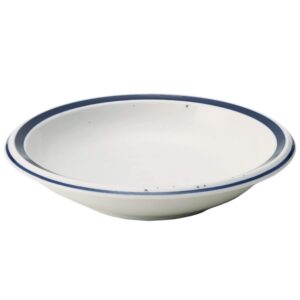 tamaki air stack t-954188 curry & pasta, line blue, diameter 8.7 x height 1.6 inches (22 x 4 cm), microwave & dishwasher safe