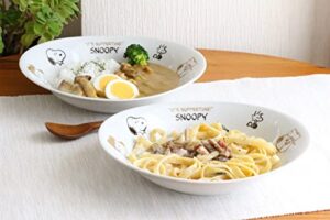 シミズ陶業(shimizutougyou) brownpal snoopy curry pasta plate, set of 2