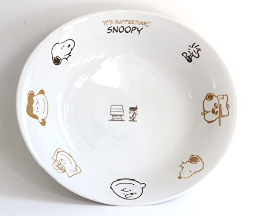 シミズ陶業(Shimizutougyou) Brownpal Snoopy Curry Pasta Plate, Set of 2