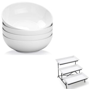 yedio 45 oz pasta bowls 3 tier serving tray