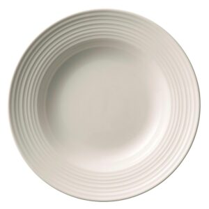 belleek pottery ripple pasta bowls (set of 4), ceramic white, 25.4 x 25.4 x 4.5 cm
