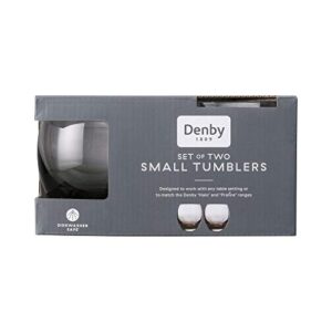 Denby Halo/Praline Glassware Tumbler, Small, 2-Pack