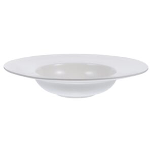 kichvoe ceramic soup bowl, wide rim soup bowls ceramic pasta bowls shallow porcelain salad plate for pasta, spaghetti, dipping bread, salad- 10 * 2inch