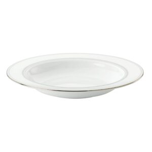 kate spade library lane platinum pasta bowl, 1.20 lb, white