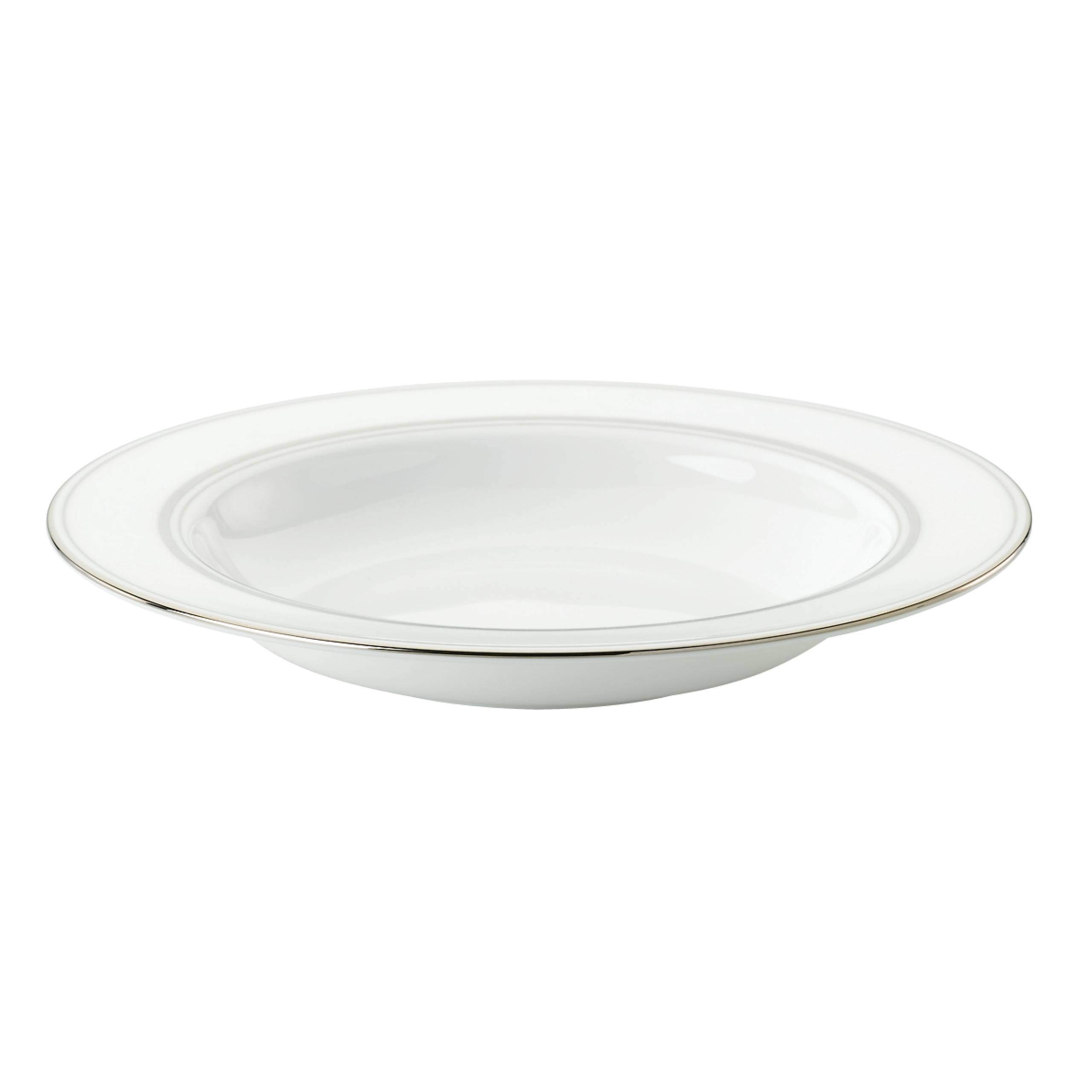 Kate Spade Library Lane Platinum Pasta Bowl, 1.20 LB, White