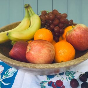 Fairwood Way Wooden Salad Bowl Set - 15" Extra Large Wooden Salad Bowl with Serving Utencils - Large 15 Inch Rustic Mango Wood Bowl, Salad Servers Included