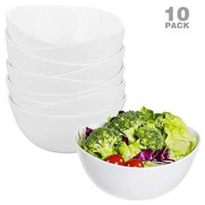 Tiawudi 10 Pack Large Salad Bowls, 48oz Plastic Serving Bowls for Salad, Ramen, Noodles, Soup, Oatmeal, Cereal, Snack, Popcorn, Kitchen Bowls, Microwave Safe