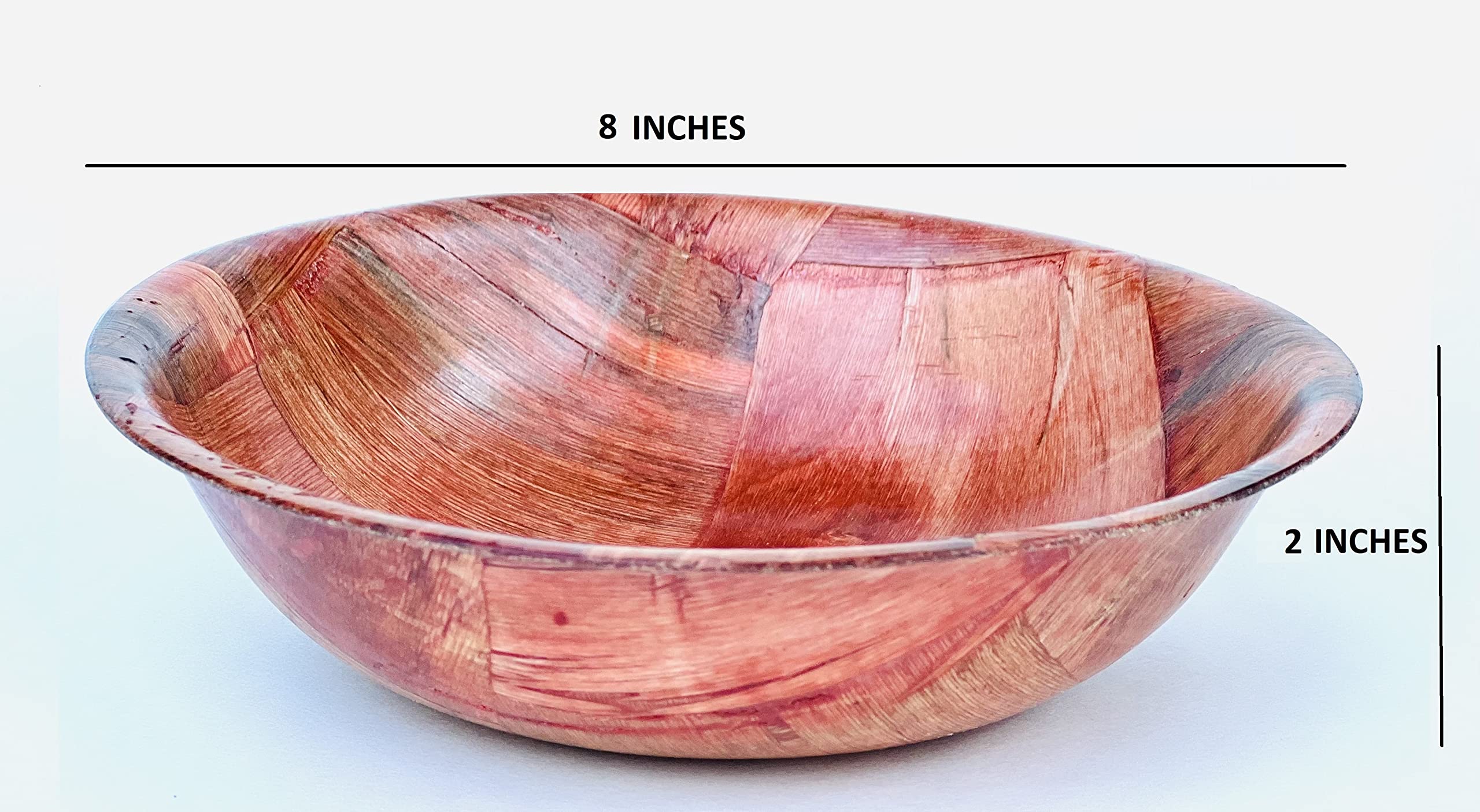 United Brands USA Wood Wooden Salad Bowl Set 6 (8 inches)