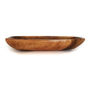 M/W Master's Workshop Acacia Wood Bowl-For Salad,Bread and Decor-Large Rectangular Serving Bowl 12 inch x 6 inch x 2 inch