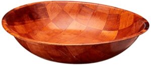 winco wwb-20 wooden woven salad bowl, 20-inch brown
