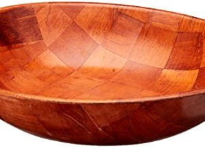 Winco WWB-20 Wooden Woven Salad Bowl, 20-Inch Brown