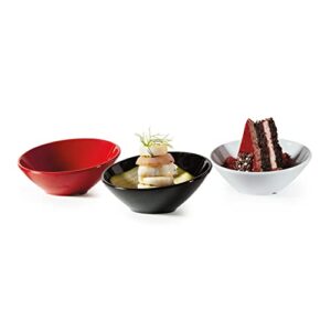 G.E.T. B-788-RSP Angled Cascading Serving Bowl for Salads, Rice and Dessert, 16 Ounce / 8", Red