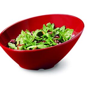 G.E.T. B-788-RSP Angled Cascading Serving Bowl for Salads, Rice and Dessert, 16 Ounce / 8", Red