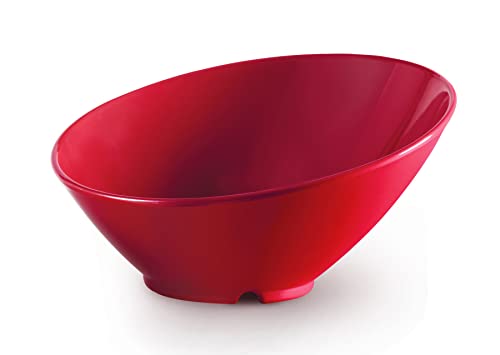 G.E.T. B-788-RSP Angled Cascading Serving Bowl for Salads, Rice and Dessert, 16 Ounce / 8", Red