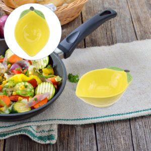 Hemoton 2pcs Ceramic Appetizer Plate Lemon Plate Dessert Plate Salad Pasta Bowls Food Serving Tray Ceramic Dessert Bowl Fruit Dish Food Platter for Snacks Fruit Salad