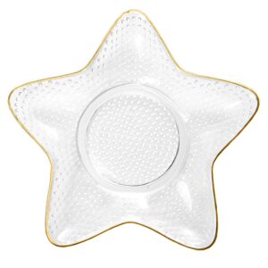 doitool star shaped glass bowl candy bowl fruit salad appetizer plate snack dish serving plate for kitchen