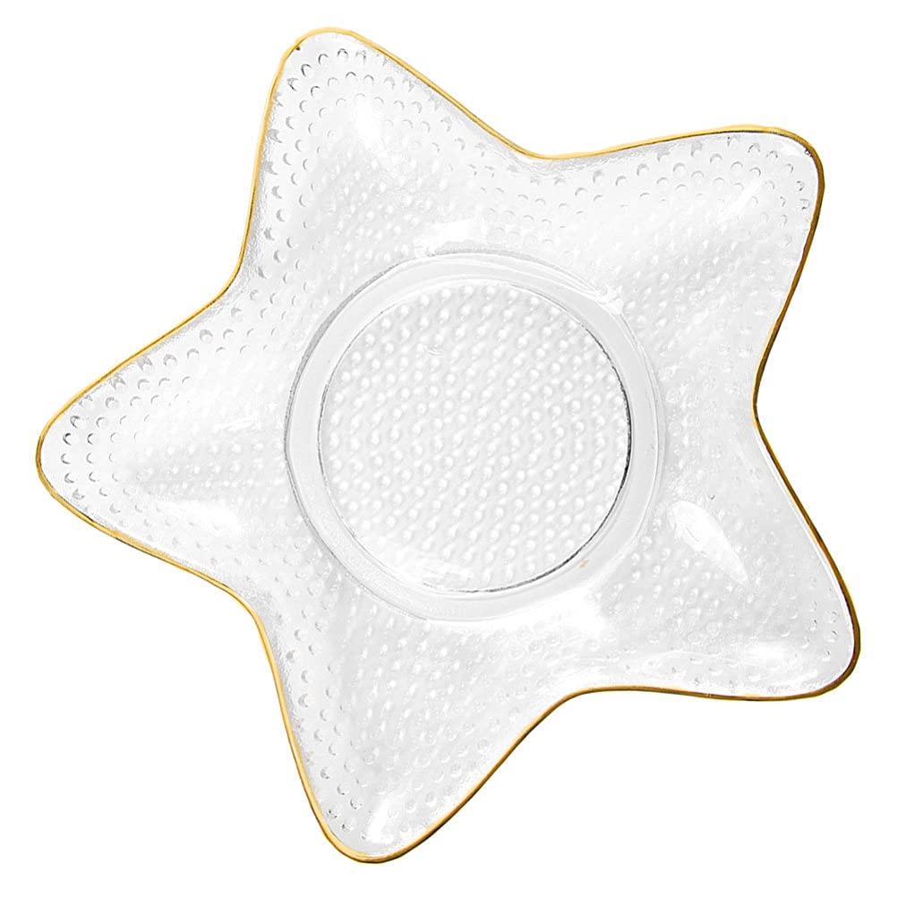 DOITOOL Star Shaped Glass Bowl Candy Bowl Fruit Salad Appetizer Plate Snack Dish Serving Plate for Kitchen