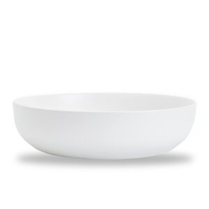 Swuut 10" Large Serving Bowl, 2.8 Quart Big Salad Bowl, Porcelain White Pasta Bowl, Sturdy Mixing Bowls, Matte Soup Bowl for Family Kitchen,Microwave & Dishwasher Safe (White)