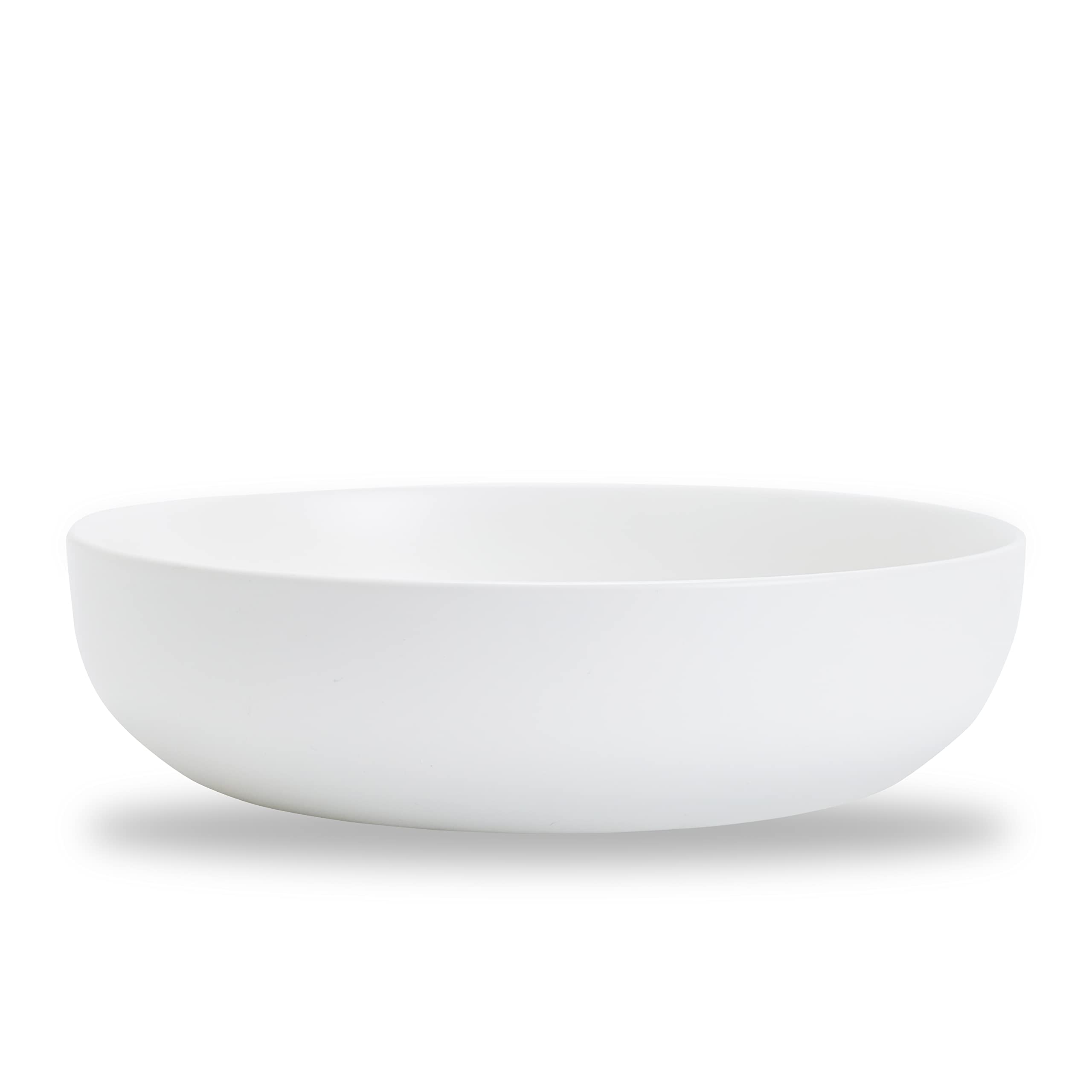 Swuut 10" Large Serving Bowl, 2.8 Quart Big Salad Bowl, Porcelain White Pasta Bowl, Sturdy Mixing Bowls, Matte Soup Bowl for Family Kitchen,Microwave & Dishwasher Safe (White)