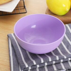 NANAOUS Small Bowls Set of 5, 14 OZ Reusable Wheat Straw Bowl, Kitchen Bowls for Dessert Bowls for Serving Soup, Oatmeal, Pasta and Salad(Purple)