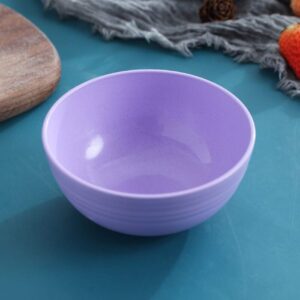 NANAOUS Small Bowls Set of 5, 14 OZ Reusable Wheat Straw Bowl, Kitchen Bowls for Dessert Bowls for Serving Soup, Oatmeal, Pasta and Salad(Purple)