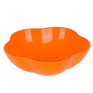 everyfit plastic bowls fruit bowl salad bowl candy dish seeds bowl tray dried snack tray household bowl,party serving bowls，multipurpose colorful bowl (flower shape, orange)