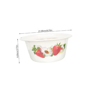 Veemoon 2pcs Cm Fruit Holder Tray Gadget Enamels Serving Keeper Household Oil Bowl Washing Beating Noodles Platter Salad Pot Travel with Camping Container Plates Lid Food Dough Retro Soup