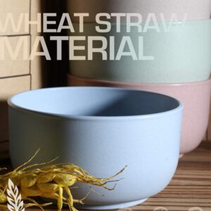 Cabilock 6pcs Wheat Straw Bowls Kids Bowl for Kids Wheat Straw Tableware Suit Dessert Bowl