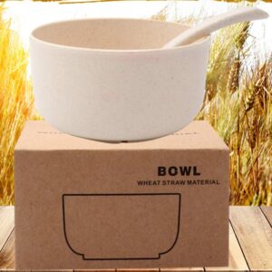 Cabilock 6pcs Wheat Straw Bowls Kids Bowl for Kids Wheat Straw Tableware Suit Dessert Bowl