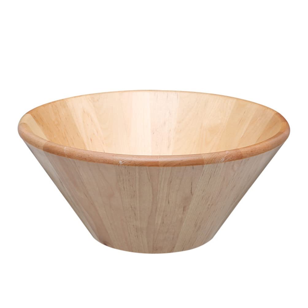 Hemoton Wooden Serving Bowl for Fruits or Salads 28cm Wooden Japanese Style Salad Bowl Rustic Wooden Bowl