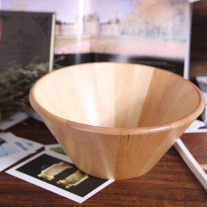 Hemoton Wooden Serving Bowl for Fruits or Salads 28cm Wooden Japanese Style Salad Bowl Rustic Wooden Bowl