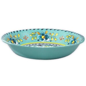 le cadeaux madrid salad bowl, 13.75-inch, turquoise