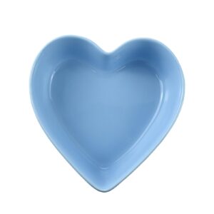 WAIT FLY 2pcs Heart-Shaped Bowls for Salad Soup Snack Dessert Household Cooking Bowls for Home Kitchen, Blue