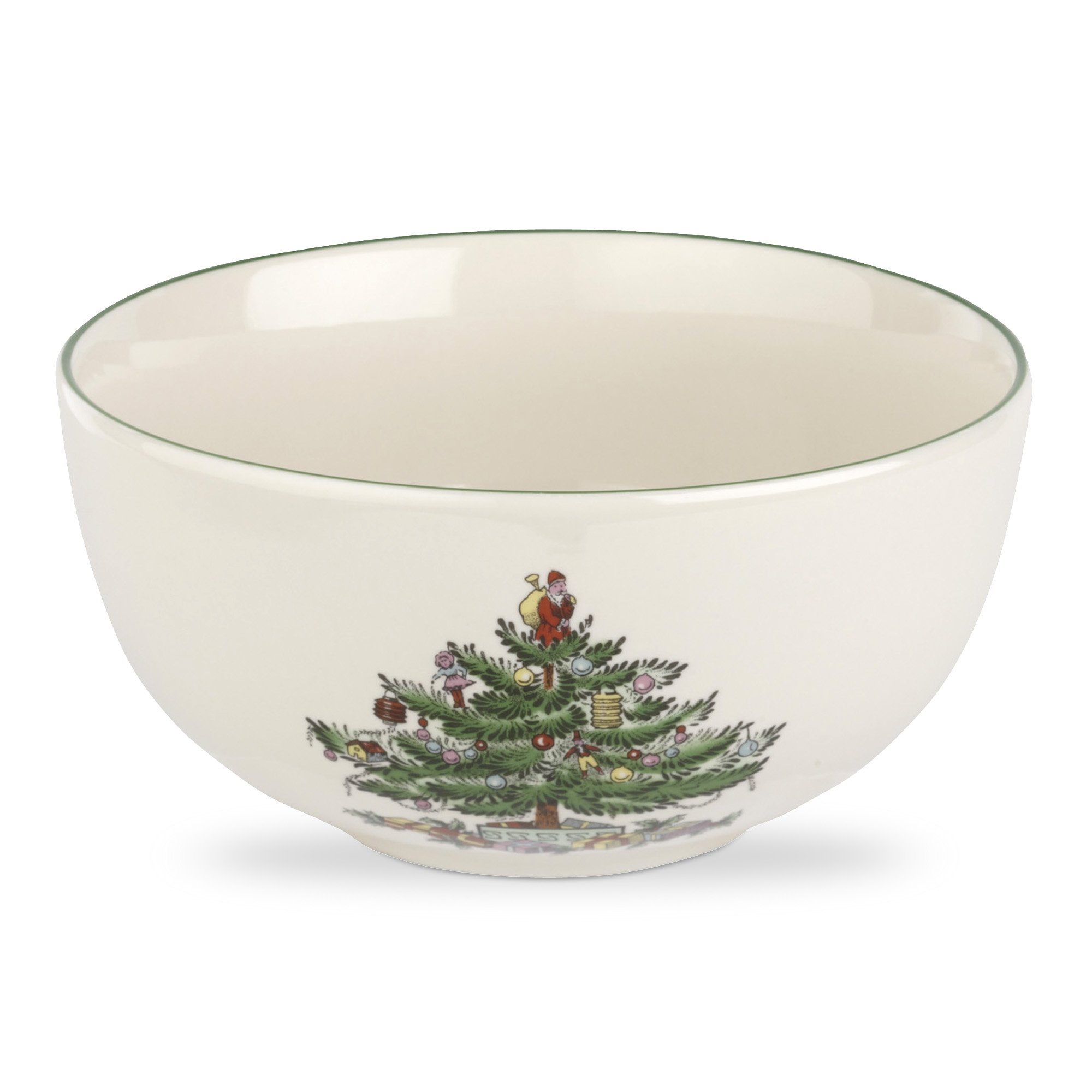 Spode Christmas Tree Collection Individual Fruit Salad Bowl 5.5-inch, Dishwasher, Microwave, Warm Oven, and Freezer Safe, For Cereal, Breakfast, Dessert