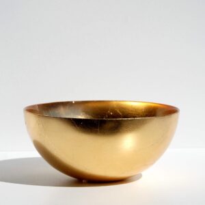 red pomegranate gilt premiere gilded bowl, 8", gold
