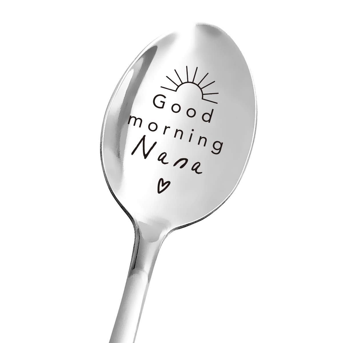 Best Nana Gifts - Good Morning Nana Spoon - Funny Nana Spoon Engraved - Tea Coffee Spoon - Nana Gift from Granddaughter Grandson Wife - Nana Mother's Day/Birthday/Christmas Gifts