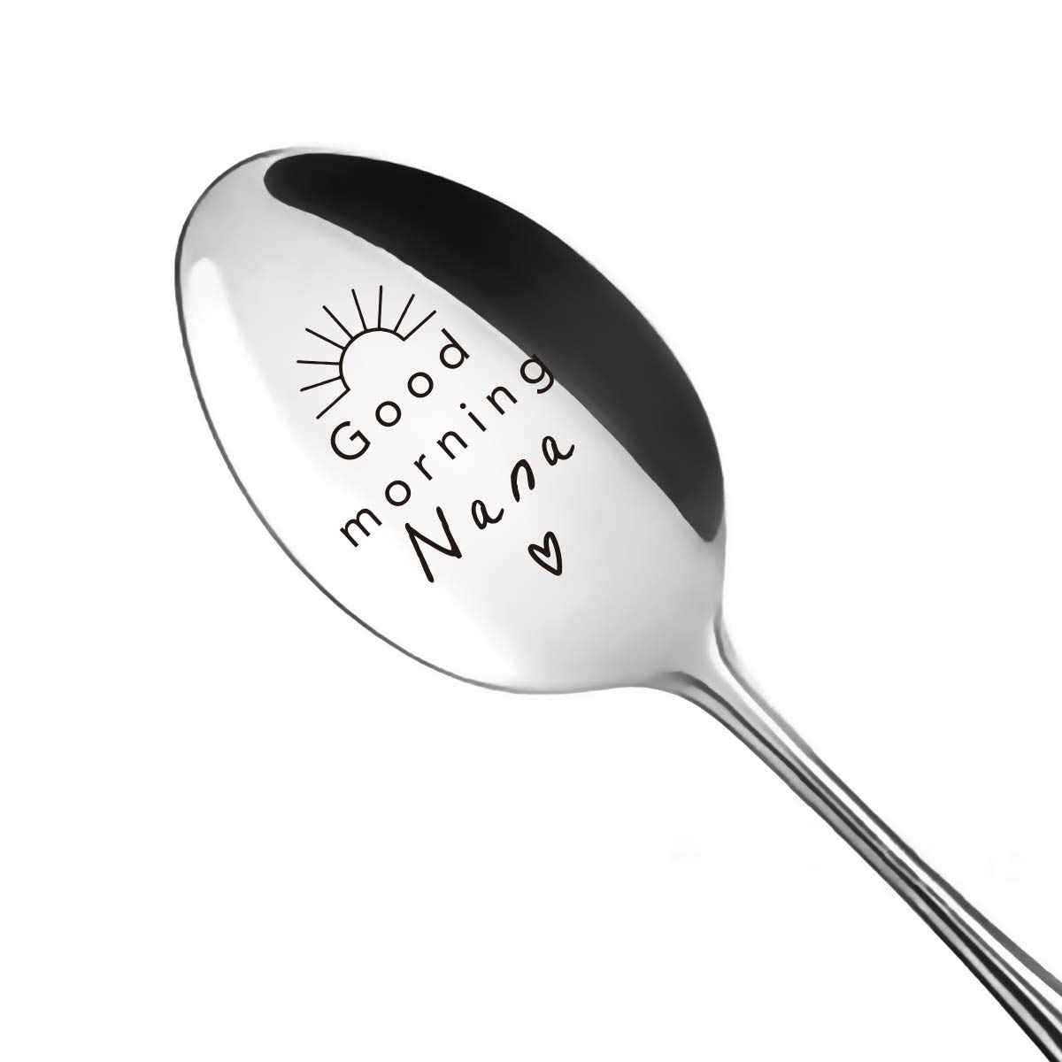 Best Nana Gifts - Good Morning Nana Spoon - Funny Nana Spoon Engraved - Tea Coffee Spoon - Nana Gift from Granddaughter Grandson Wife - Nana Mother's Day/Birthday/Christmas Gifts