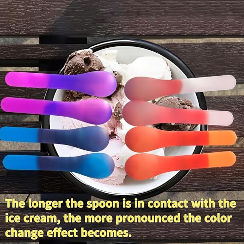 40 Color-Changing Spoons-Dessert Pudding Spoons-Birthday Celebration Spoons-Ice Cream Spoons-Perfect for Parties -Reusable-Individually Wrapped!