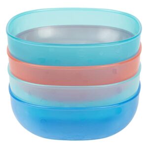 dr. brown's scoop-a-bowl baby and toddler food and cereal bowl, bpa free - 4-pack