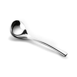 wenkoni small soup ladle,sauce ladle,gravy soup spoon ladle, 1 pack hollow handle sus 304 stainless steel 8‘’ ladle (color:silver).