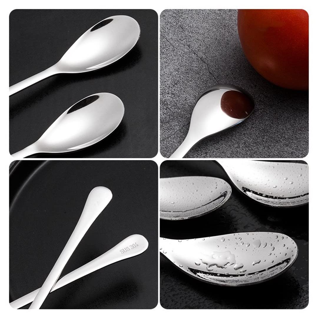 Long Handle Spoons,8-inch Ice Tea Spoon, Coffee Stirrers,Ice Cream Spoon, AXIAOLU Premium 18/10 Stainless Steel Cocktail Stirring Spoons, Set of 4 Silver…