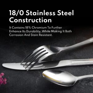 New Star Foodservice 58468 Bead Pattern 18/0 Stainless Steel, Dinner Fork 7.7-Inch Set of 12