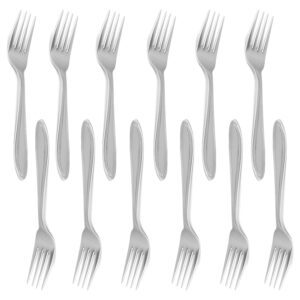 royal 12-piece mini dessert forks set - 18/10 stainless steel, 6.0" mirror polished flatware utensils - great for tastings, cakes, and using in home, kitchen, or restaurant