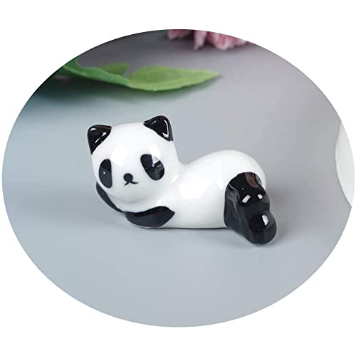 6PCS Cute Ceramic Panda Chopsticks Rest Rack Stand Holder for Chopsticks, Ceramic Ware Chopsticks Stand Rest Rack，Gift for Boys Girls Kids