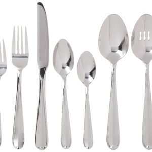 Oneida Dylan 42 Piece Everyday Flatware, Service for 8, 18/0 Stainless Steel, Silverware Set