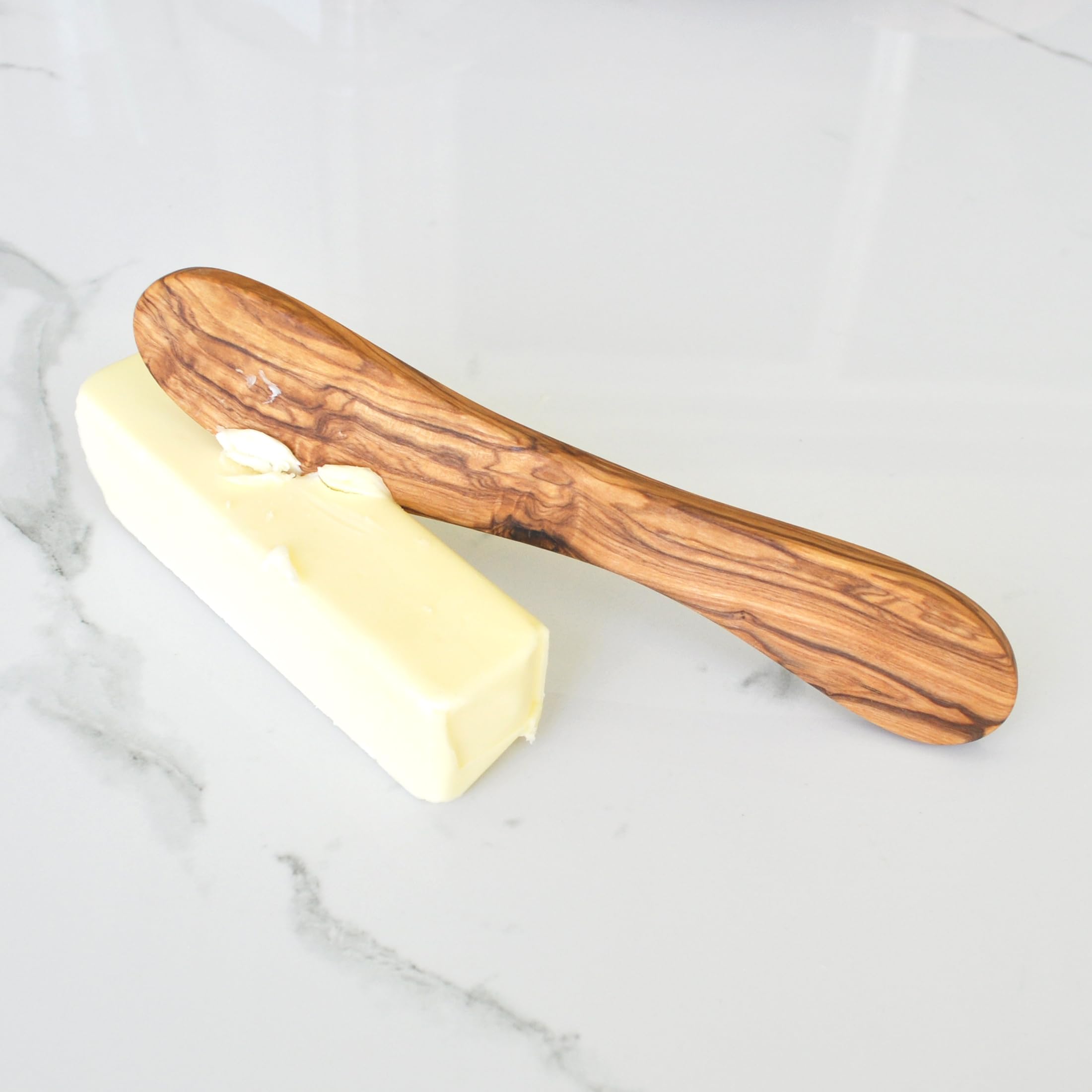 Naturally Med - Olive Wood Butter Knife/Spreader. Great for butter, jam, jelly, peanut butter etc. Handcrafted in Tunisia. Butter spreader.