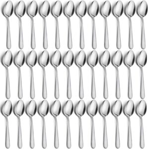 36-piece tea spoons set, funnydin 5.9" stainless steel tea spoons silverware, durable small spoons, cost-effective tea spoon set of 36 for home kitchen restaurant - mirror polished, dishwasher safe