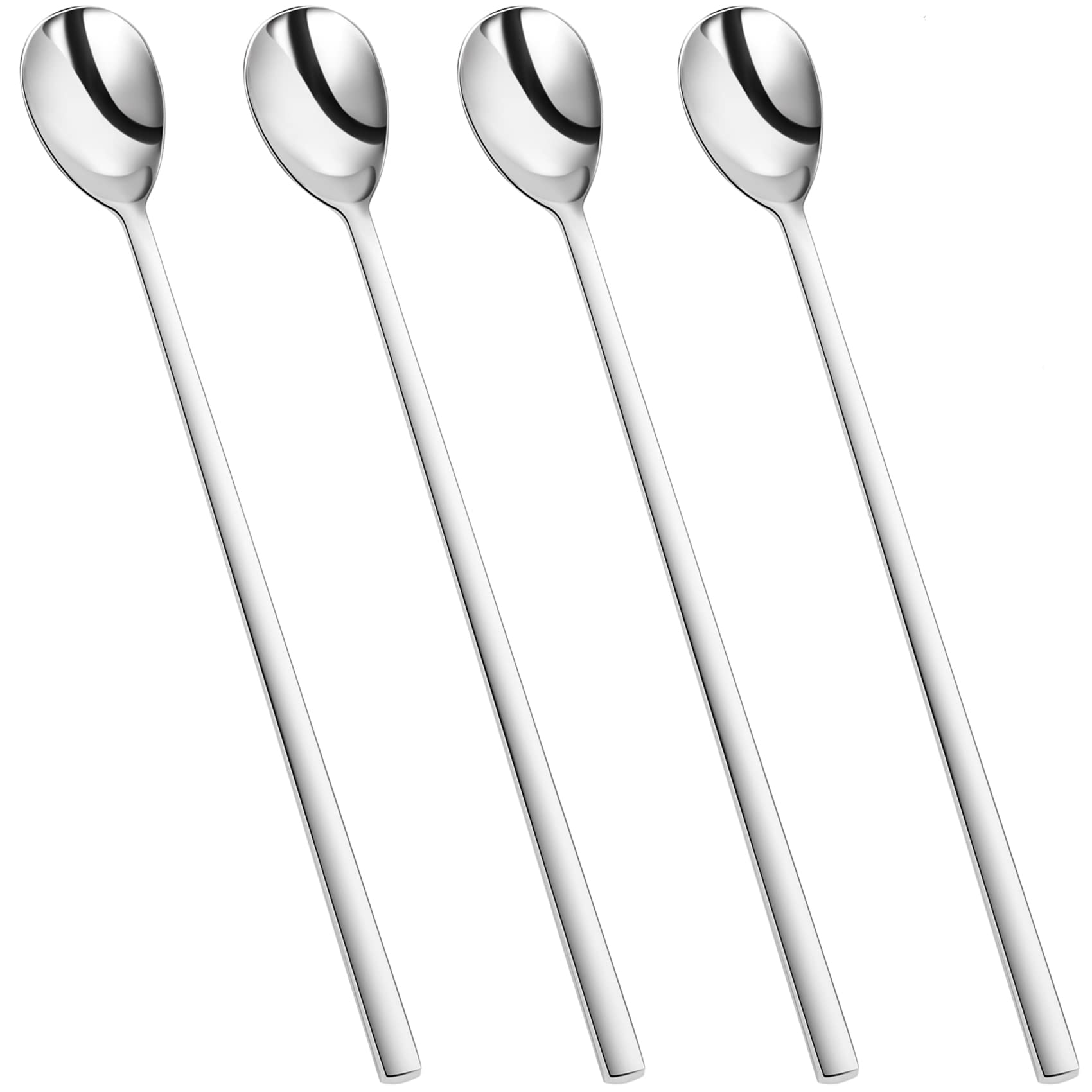 KEAWELL 4-Piece Premium Ice Tea Spoon, 18/10 Stainless Steel, 9" Long Spoons for Stirring, Super Solid, Gift Box