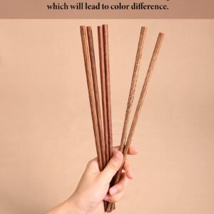 Donxote 12 Inches Cooking Chopsticks 2 Pairs with Chopstick Rest, Kitchen Noodles Frying Wok Long Chopstick, Wooden Reusable Chop Sticks, Apply to Asian Cooking Deep-Fry Food