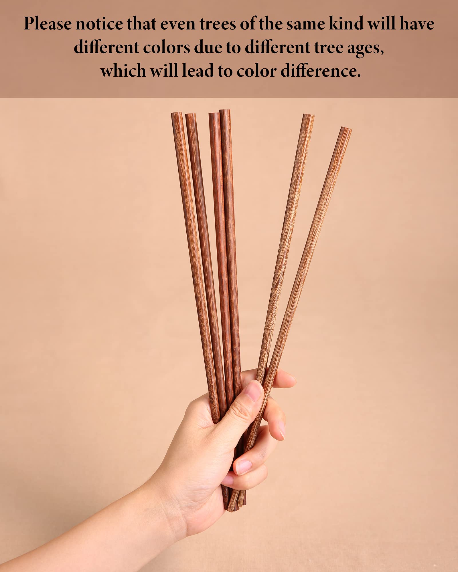 Donxote 12 Inches Cooking Chopsticks 2 Pairs with Chopstick Rest, Kitchen Noodles Frying Wok Long Chopstick, Wooden Reusable Chop Sticks, Apply to Asian Cooking Deep-Fry Food